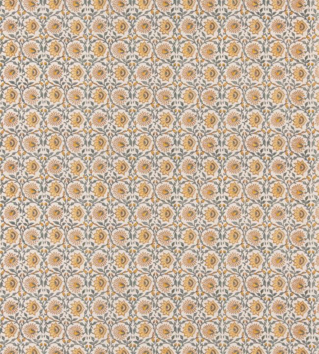Cecily Fabric by GP & J Baker Ochre/Teal
