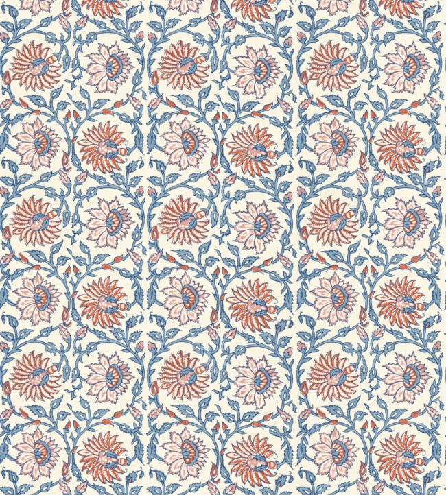 Cecily Wallpaper by GP & J Baker Red/Blue