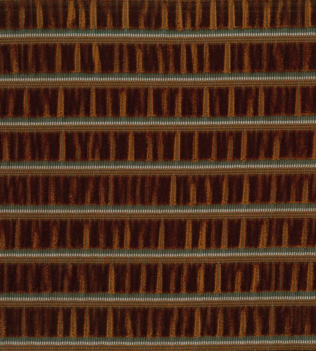 Celesta Stripe Fabric by Osborne & Little Terracotta