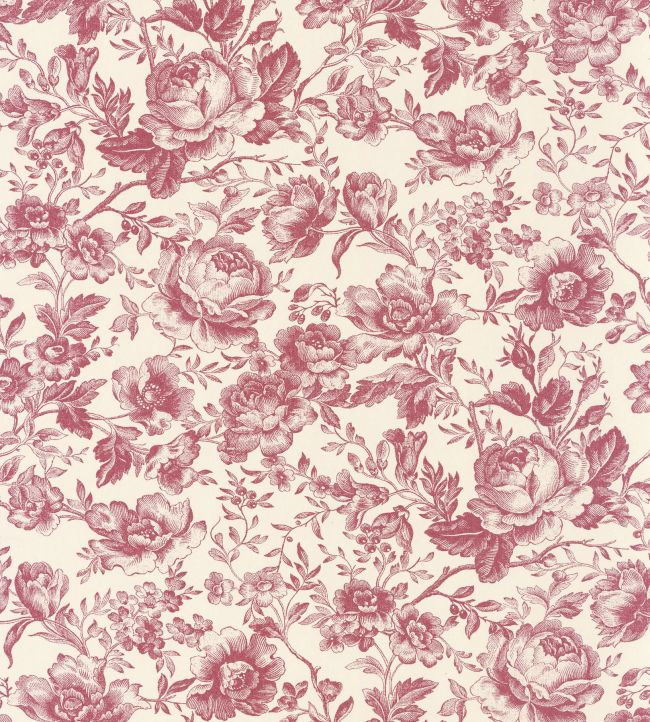 Celestine Wallpaper by Casadeco Rouge Grenat