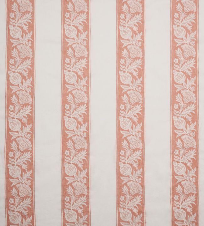 Cerney Stripe Fabric by Nina Campbell Coral