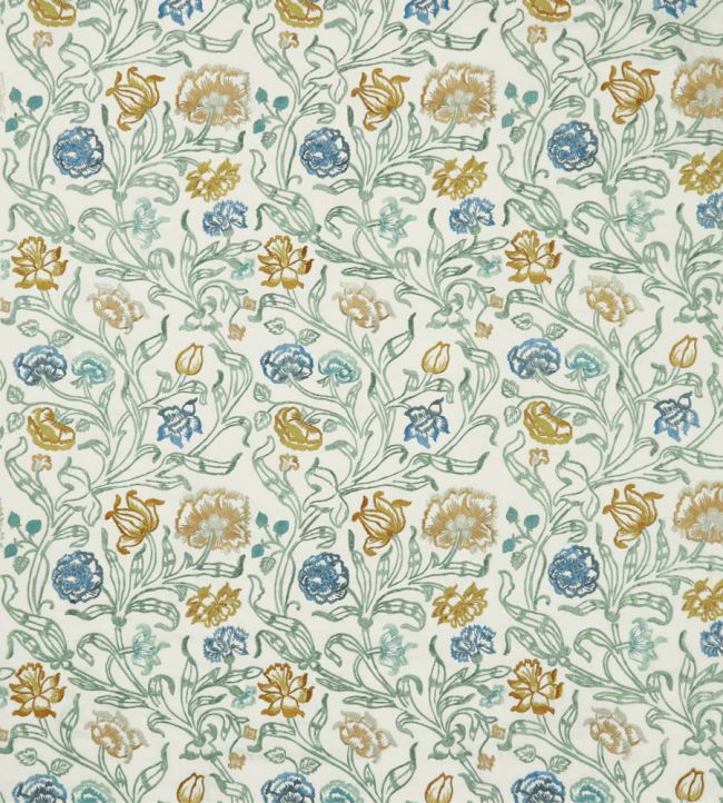 Chabot Fabric by Nina Campbell Blue/Yellow