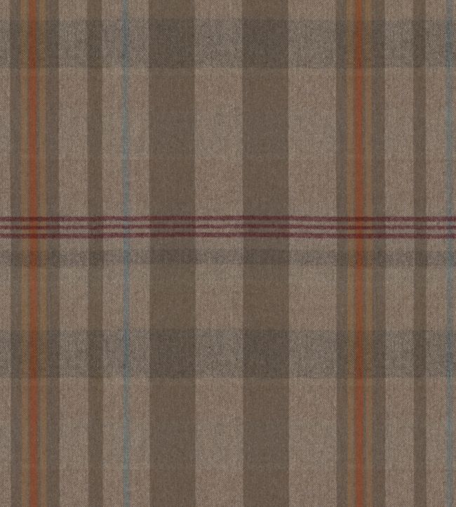 Chalet Fabric by MINDTHEGAP Brown/Orange/Taupe/Mint