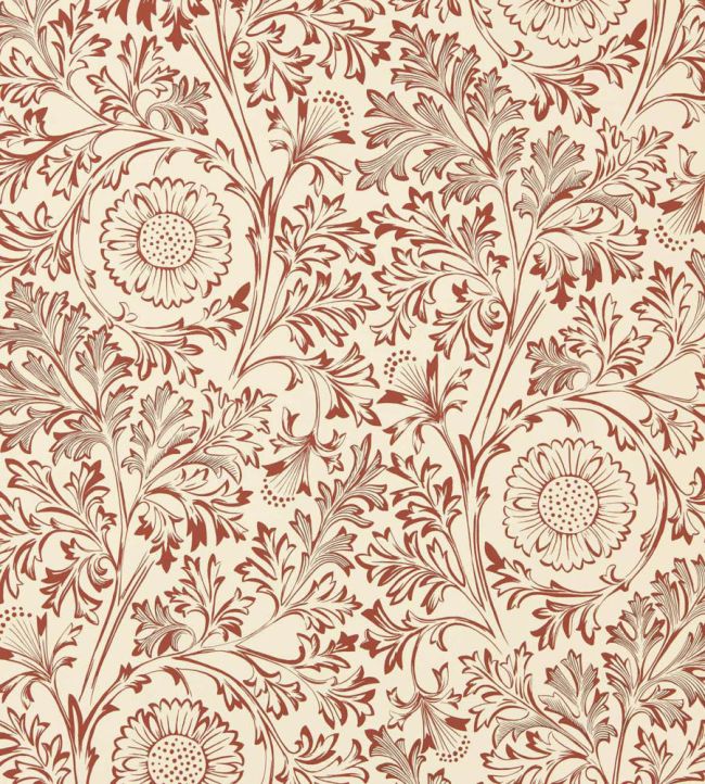 Chamomile Wallpaper by Morris & Co Flax/Madder