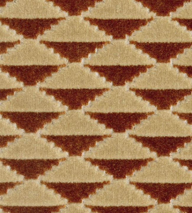 Chand Baori Fabric by JORO J4-Brick/Latte