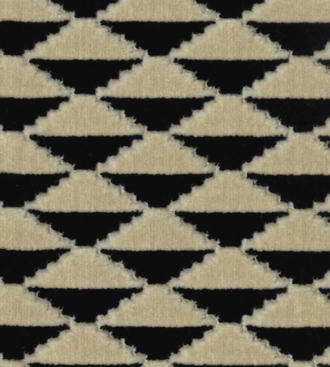 Chand Baori Fabric by JORO J5-Black/Linen