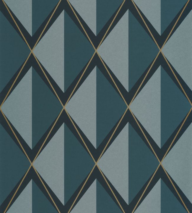 Chaplin Wallpaper by Casadeco Bleu Petrole