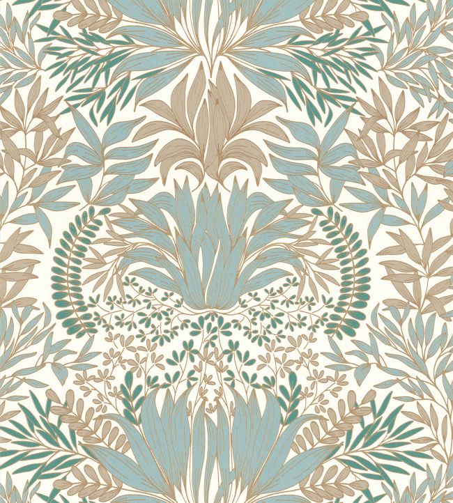 Chardon Wallpaper by Casamance Blanc / Opaline