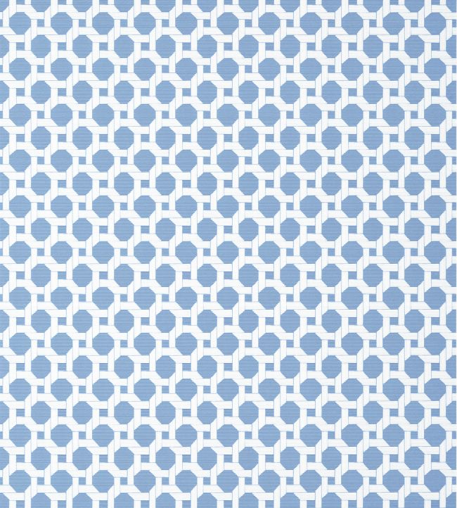 Charter Wallpaper by Thibaut Blue