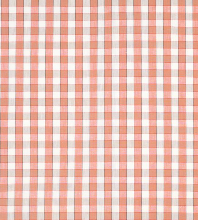 Check Fabric by Nina Campbell Coral