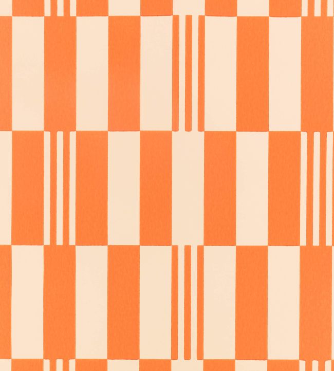 Checkerboard Wallpaper by Kirkby Design Tangelo