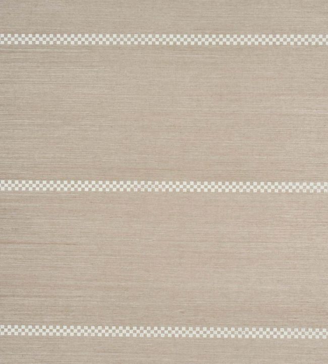 Checkered Stripe Sisal Wallpaper by Schumacher Flax