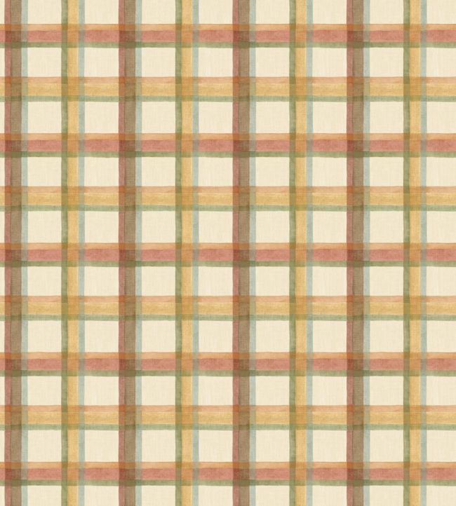 Checkers Wallpaper by George & Minnie Daffodil/Walnut