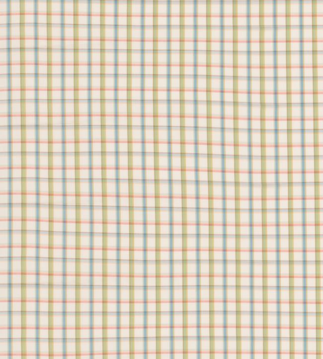 Checkers Fabric by George & Minnie Emerald/Periwinkle