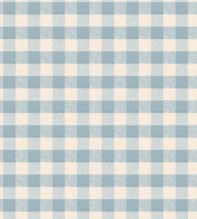 Checkmate Wallpaper by George & Minnie Chalky Blue