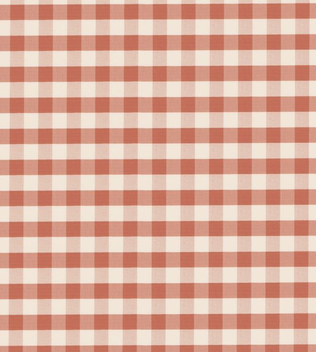 Checkmate Fabric by George & Minnie Terracotta