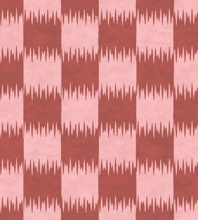 Checkmate Wallpaper by Woodchip & Magnolia Cherry Red