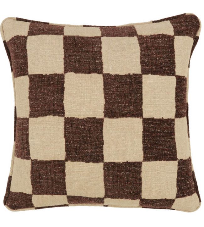 Checkmate Cushion 50 x 50cm by Zinc Eggplant