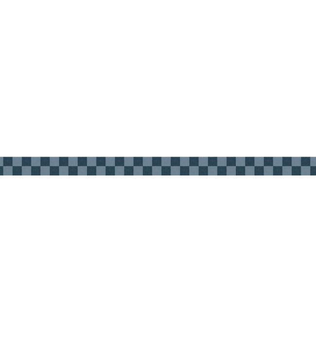 Checks Border Wallpaper by Caselio Bleu Denim