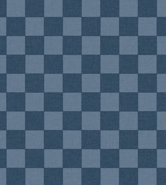 Checks Wallpaper by Caselio Bleu Denim