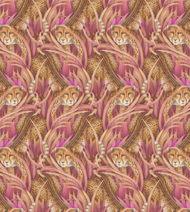 Cheetah Prowl Wallpaper by Cole & Son Cerise