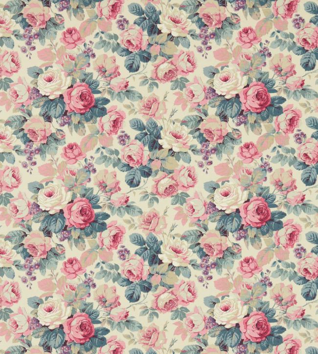 Chelsea Fabric by Sanderson Indigo/Loganberry