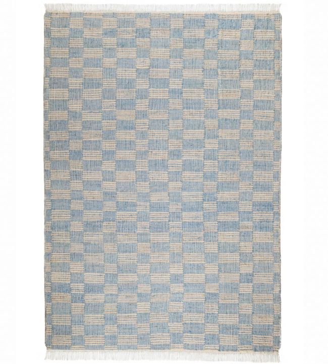 GP & J Baker Chequerboard rug Denim BA50025.4.0 Denim