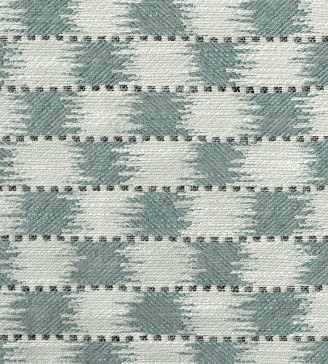 Chequers Fabric by Titley and Marr Aqua