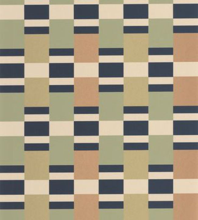 Chess Game Wallpaper by Casadeco Vert / Ocre