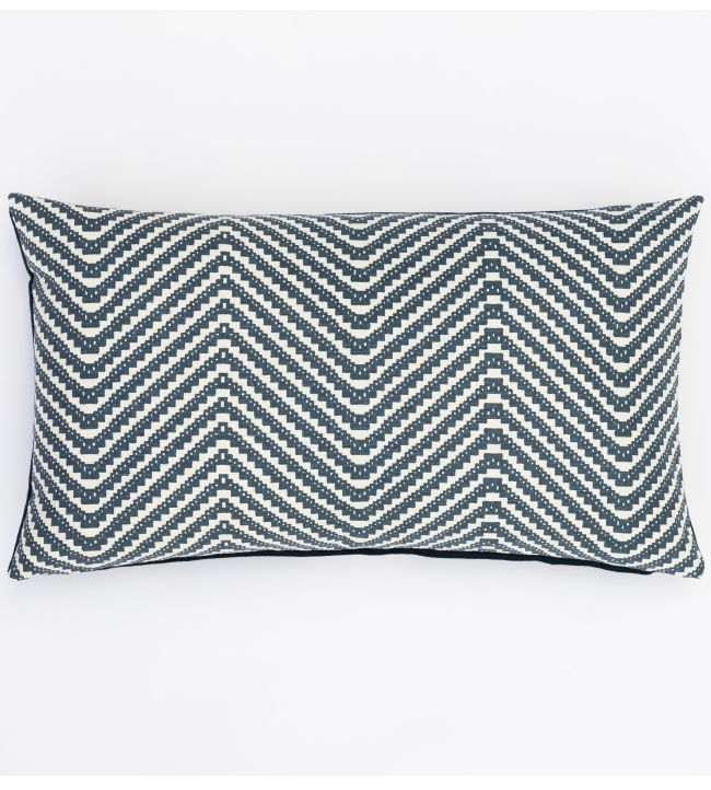 Chevron Cushion 38 x 60cm by Barneby Gates Ink Blue