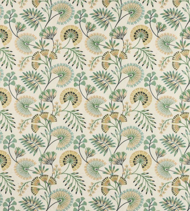 Chiana Fabric by Jane Churchill Green/Blue