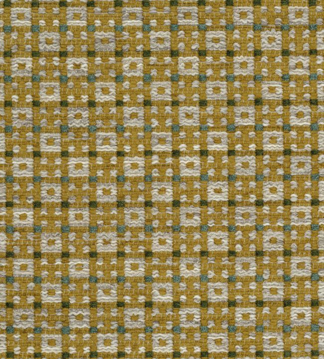 Chiddingstone Fabric by Nina Campbell Ochre/Teal