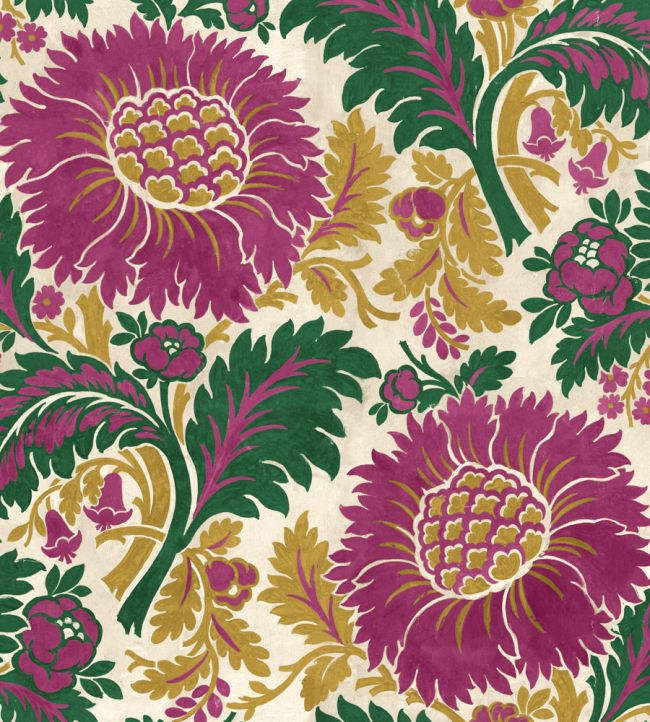 Chinese Damask Wallpaper by Coordonne Emerald