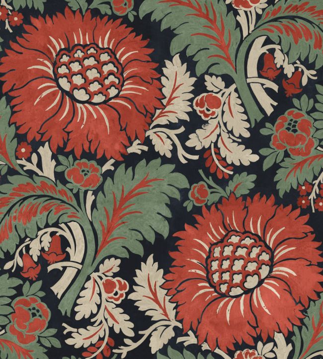 Chinese Damask Wallpaper by Coordonne Sage