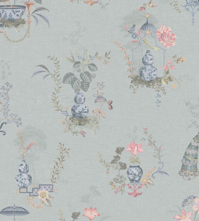 Chinese Porcelain Wallpaper by Eijffinger Light Blue