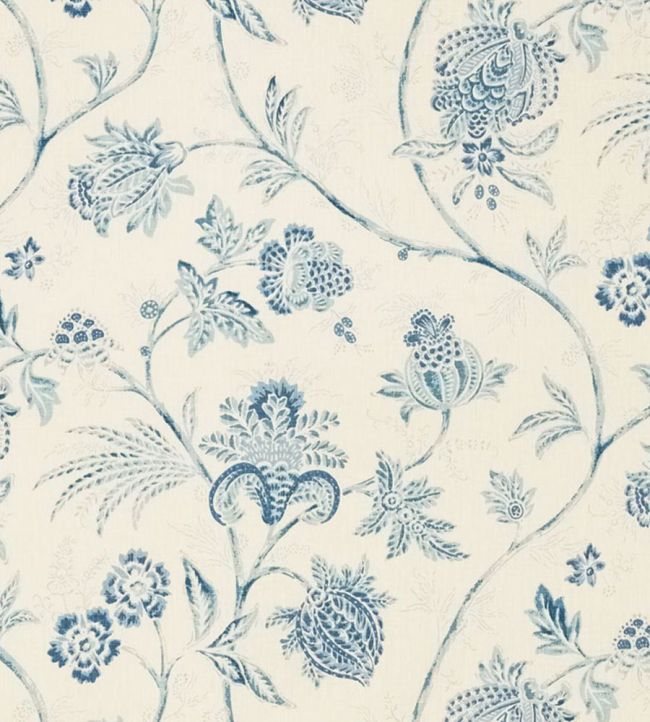 Chinoiserie Vine Fabric by Schumacher China Blue