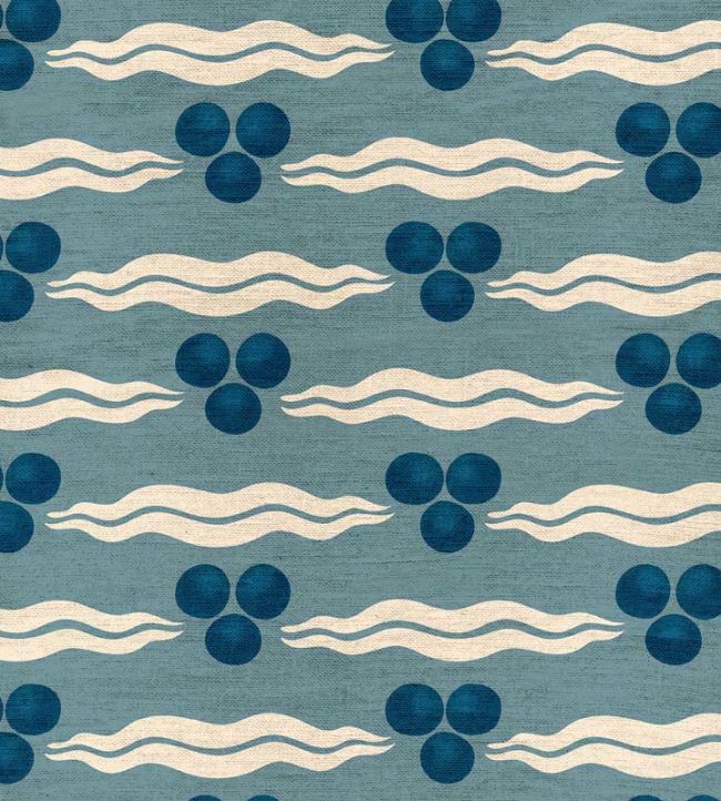 Chintamani Linen Fabric by Ottoline Antique Blue