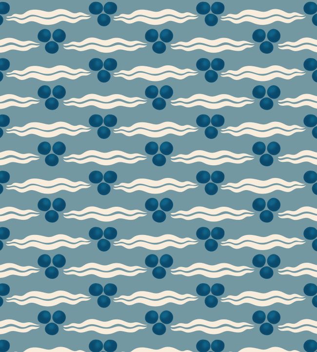 Chintamani Wallpaper by Ottoline Antique Blue