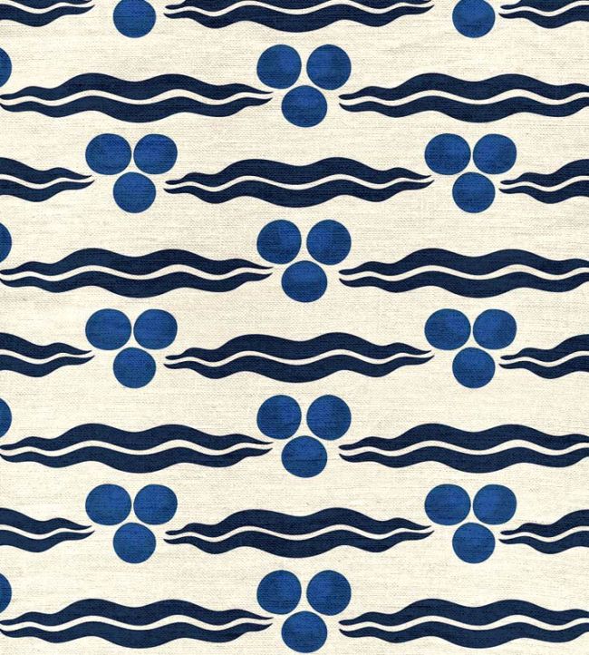 Chintamani Fabric by Ottoline Cream and Navy