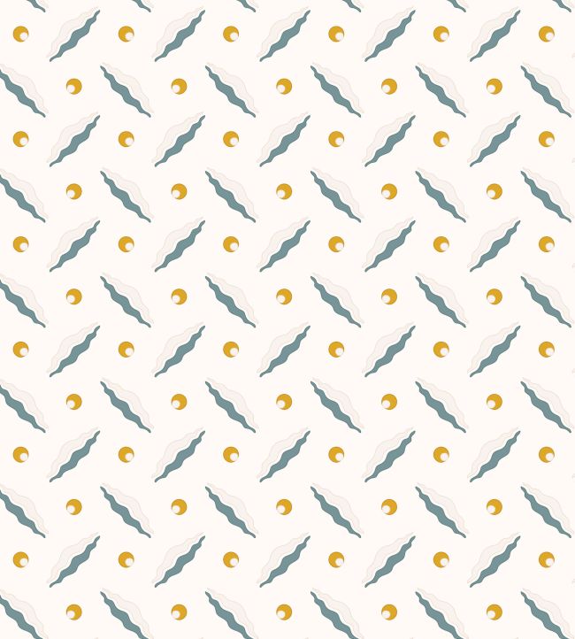 Chintamani Trellis Wallpaper by Ottoline Mustard and Blue