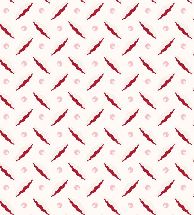 Chintamani Trellis Wallpaper by Ottoline Red and Pink