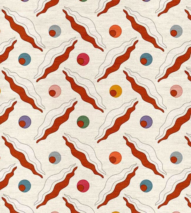 Chintamani Trellis Fabric by Ottoline Rusty Orange