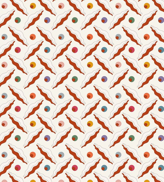 Chintamani Trellis Wallpaper by Ottoline Rusty Orange