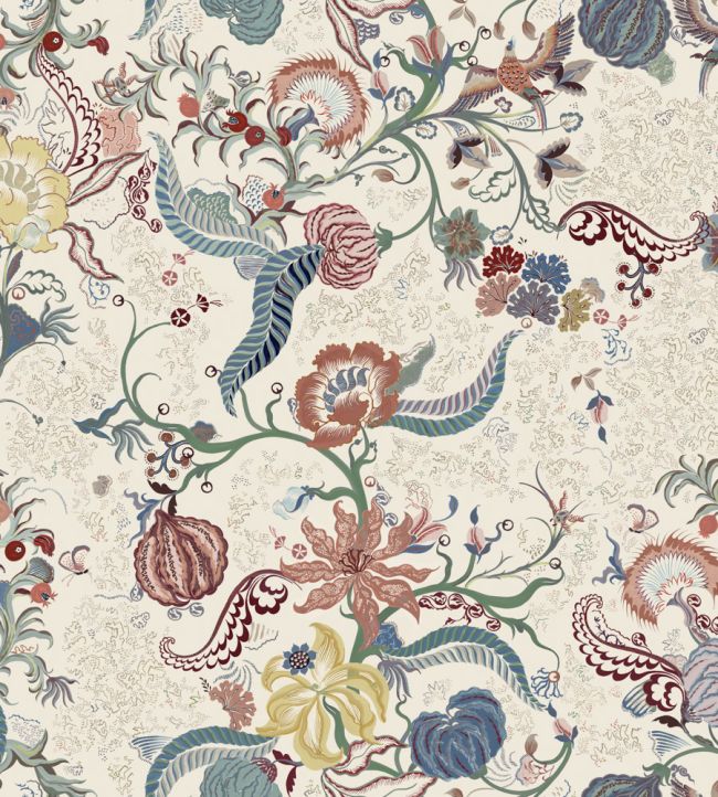 Chintz 21 Wallpaper by Parker & Jules Carmine Blue