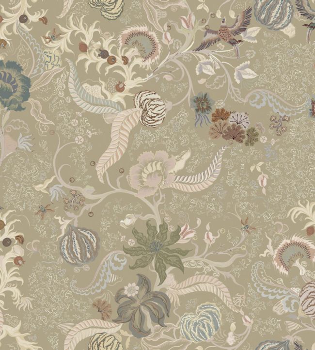 Chintz 21 Wallpaper by Parker & Jules Sepia Stone