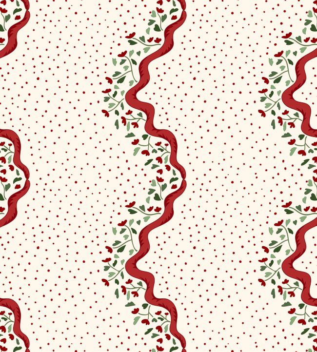 Chintz Caroline Wallpaper by Ottoline Red