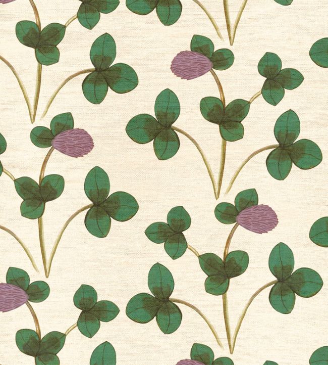 Chintz Constance Fabric by Ottoline Green and Lilac