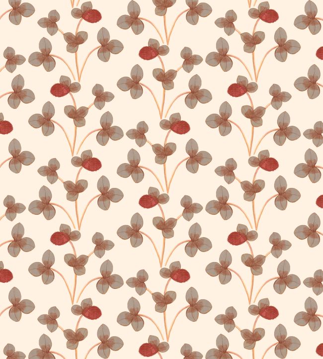Chintz Constance Wallpaper by Ottoline Ochre Red