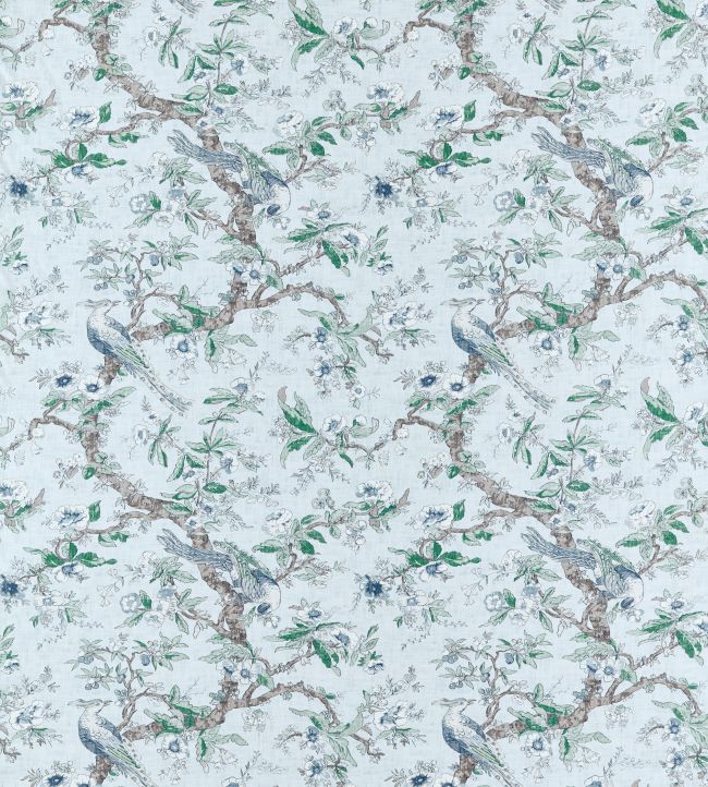 Chintz Fabric by Zoffany Blue Stone