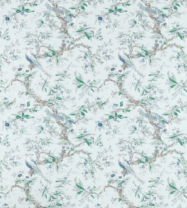 Chintz Wallpaper by Zoffany Blue Stone